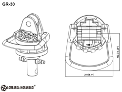 holzzange holzgreifer mit rotator für kräne und mini bagger 1 8 bis 3 5t mod dk 11c gr 30