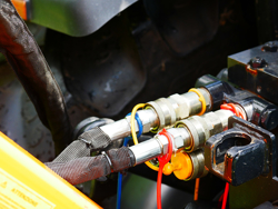 erdbohrer mit hydraulischen zylinderarm für traktoren mod l 50h