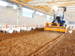 fräse für das zerhacken und mischen des einstreu von geflügelfarmen und kühställe pavo 160