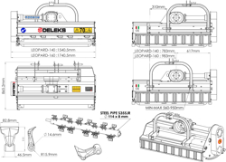 schlegelmäher mit hyadraulisch seitenverstellbar für mittelschwere traktoren leopard 160 sph