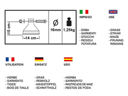 hydraulischer mulchkopf für minibagger mod arh 120