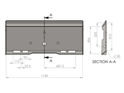 schneeschild für minibagger oder gabelstapler 175 cm mittelschwere ausführung mod ln 175 m