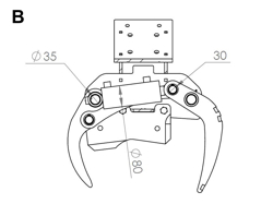 fallkopf fallgreifer grab holzzange fur minibagger cf 10r