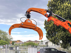 holzzange holzgreifer fur krane und mini bagger von 1 5 bis 2 5t mod dk 10h