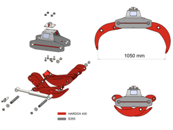 holzzange holzgreifer fur krane und mini bagger von 1 5 bis 2 5t mod dk 10h