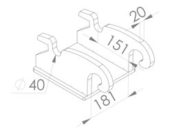 aufnahme für minibagger cw05
