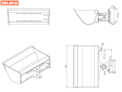 grabenraumloffel schwenkloffel hydraulisch fur minibagger s100 600s30