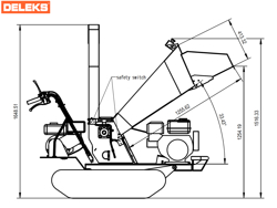 benzin häcksler schredder mit motor mod dk 1000t
