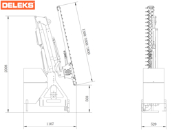hydraulischer böschungsmulcher mit auslegearm für traktor mod airone