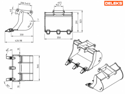 schaufel für minibagger bhb 350 s30