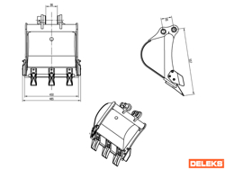 schaufel für minibagger s180 b450