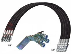 4 hydr pipes 4 00m fast connection set
