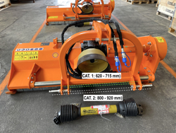 shredder with hydraulic side shift for orchard tractors mod jaguar 150