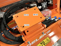 forestry mulcher of 100cm for mini excavators hydraulic shredder mod arh 100