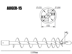 auger ø 150mm post hole digger