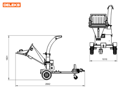 petrol chipper shredder woodchipper with engine dk 900 bs