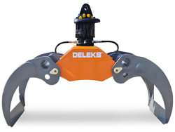 log grapple with fixed pendulum rotator for minidiggers and forest cranes dk 18 gr 100f
