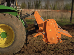 medium heavy rotavator tiller for tractor working width 125cm manuall sideshift mod dfm 125