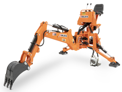 universal backhoe with bucket for agricultural tractors mod drs 2000