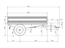 3 way hydraulic tipping trailer for tractor rm 14 t3h