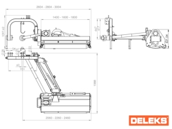 sideshift flail mower offset side mulcher for tractors deleks