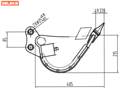 stone bucket for s100 miniexcavator 500