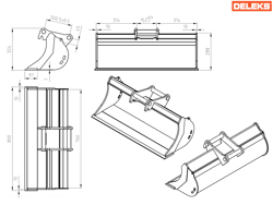 bucket for s100 miniexcavator 800s30